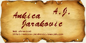 Ankica Jaraković vizit kartica